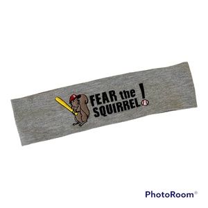 St Louis Cardinals Headband Fear the Squirrel Gray One Size Womens